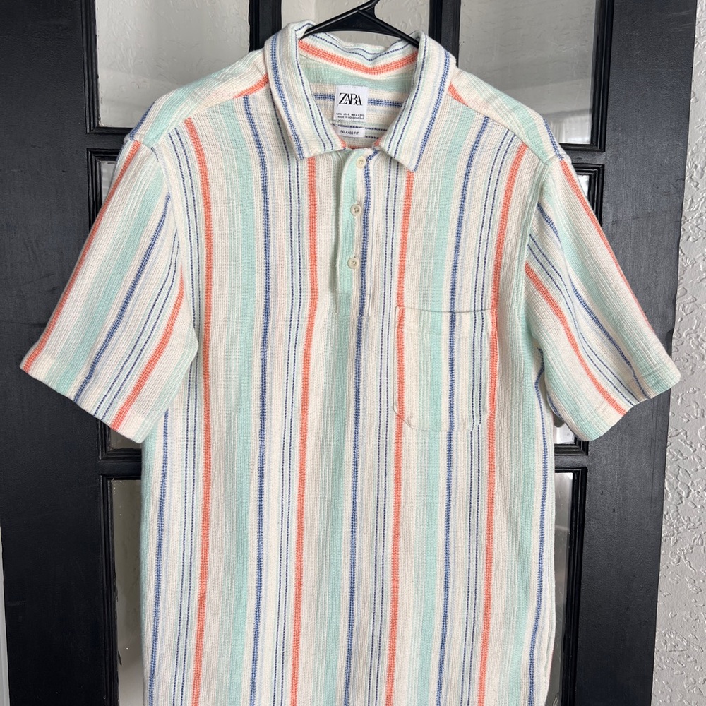Zara Men's Striped Casual Shirt